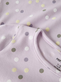 NAME IT Rib Bluse Dottia Lavender Fog